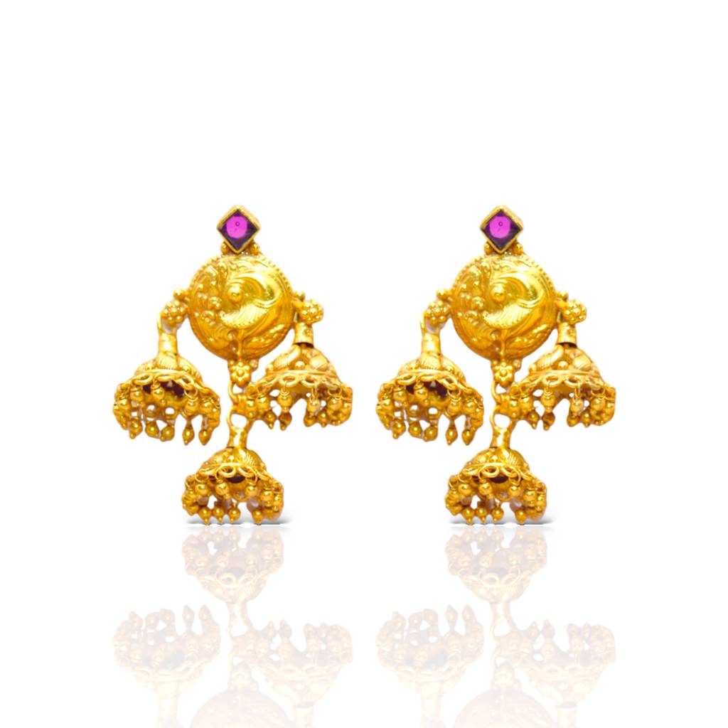 Golden Feather Jhumka : 551