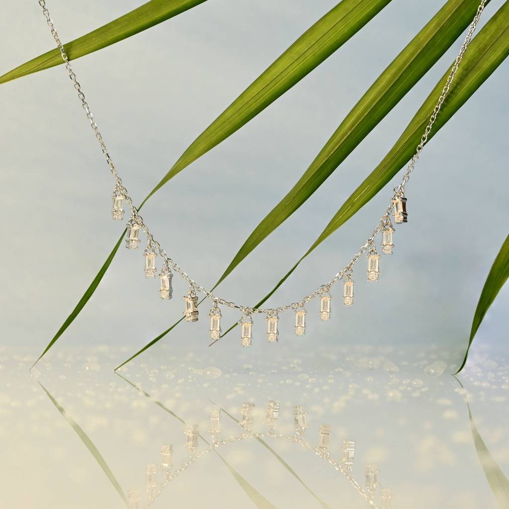 Multi Charm Necklace In Silver Color : AINC127