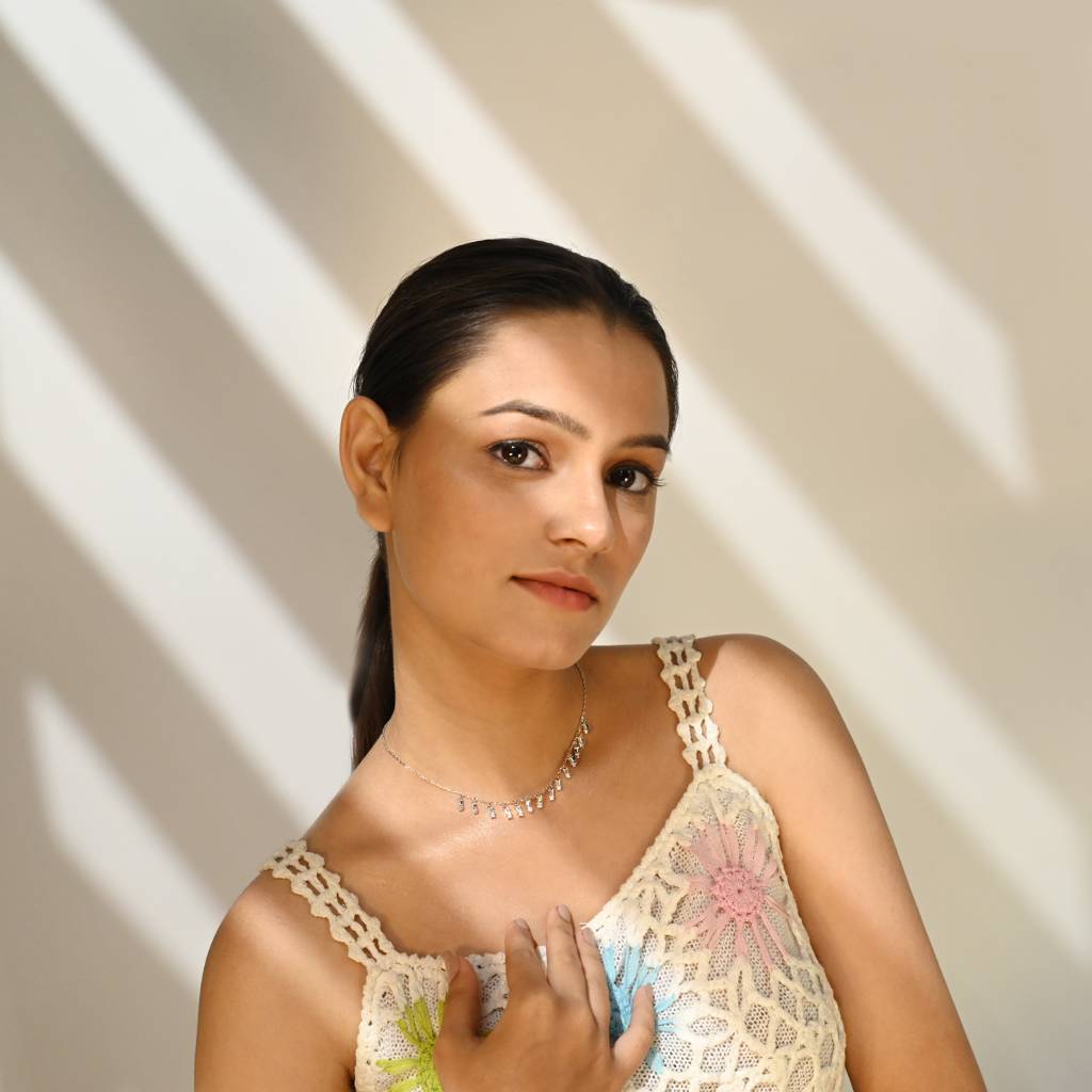 Multi Charm Necklace In Silver Color : AINC127