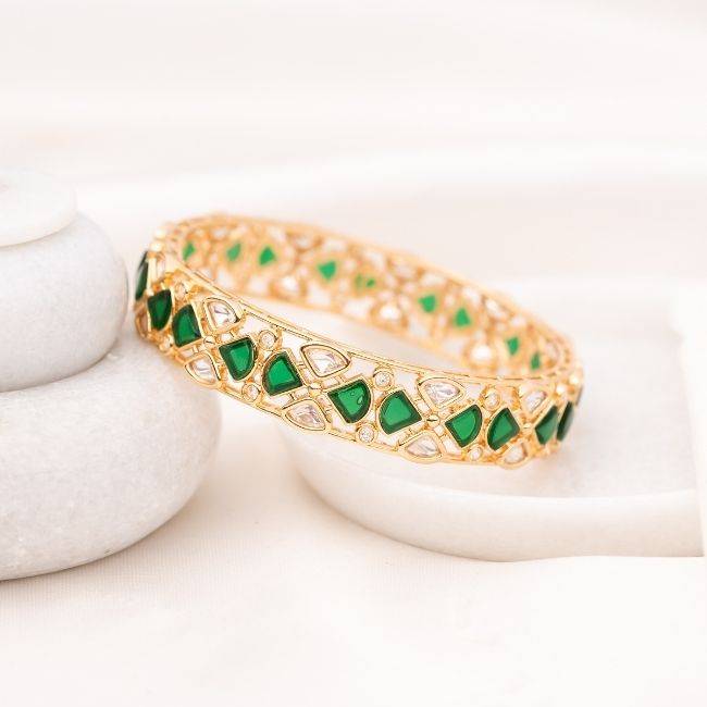 Aseem Green Bangle : PA-2540