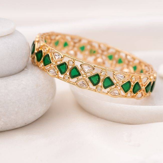 Aseem Green Bangle : PA-2540