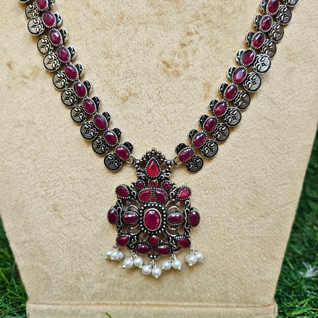 Heritage Jadau Silver Necklace : NL012