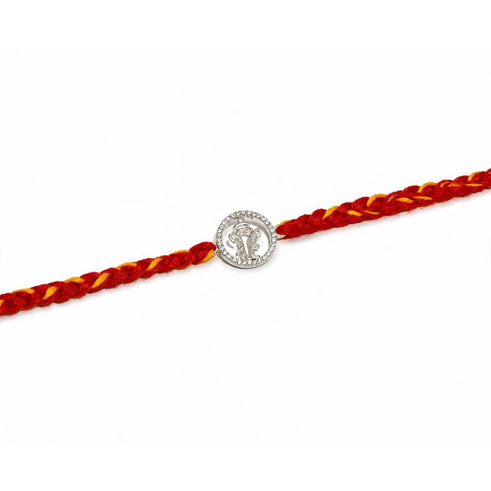 Divine Ganesha Halo 925 Sterling Silver Rakhi : 1013382
