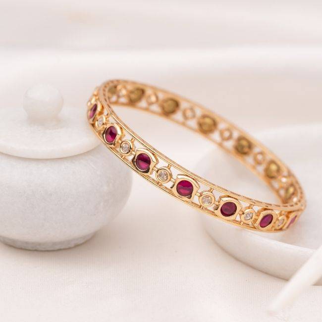 Adab Ruby Moissanite Bangle : PA-780