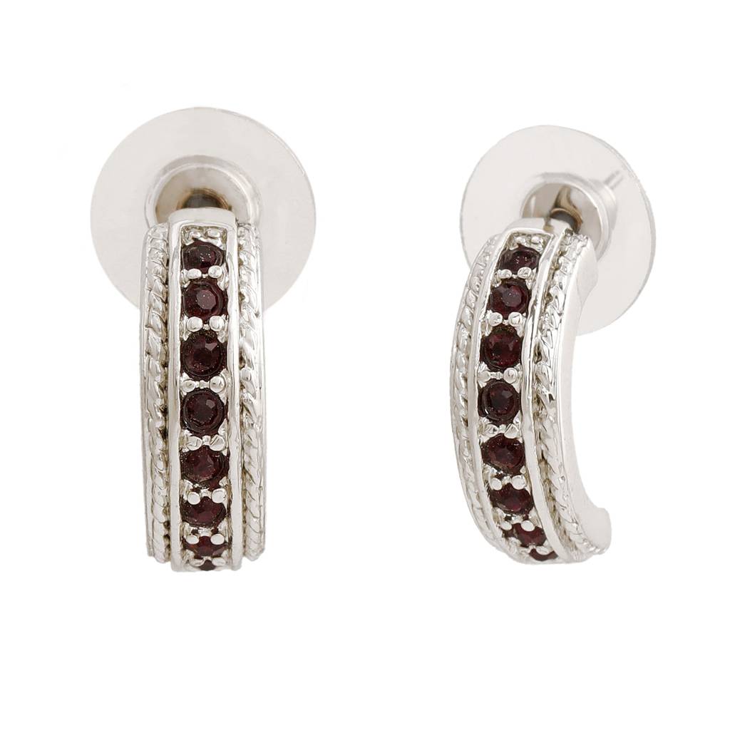 Estele Rhodium Plated Trendy Candy Stud Earring With Fancy Crystals For Women : 766703RDER