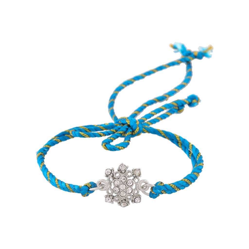 Estele Rhodium Plated Nakshi Style Rakhi With Austrian Crystals And ...