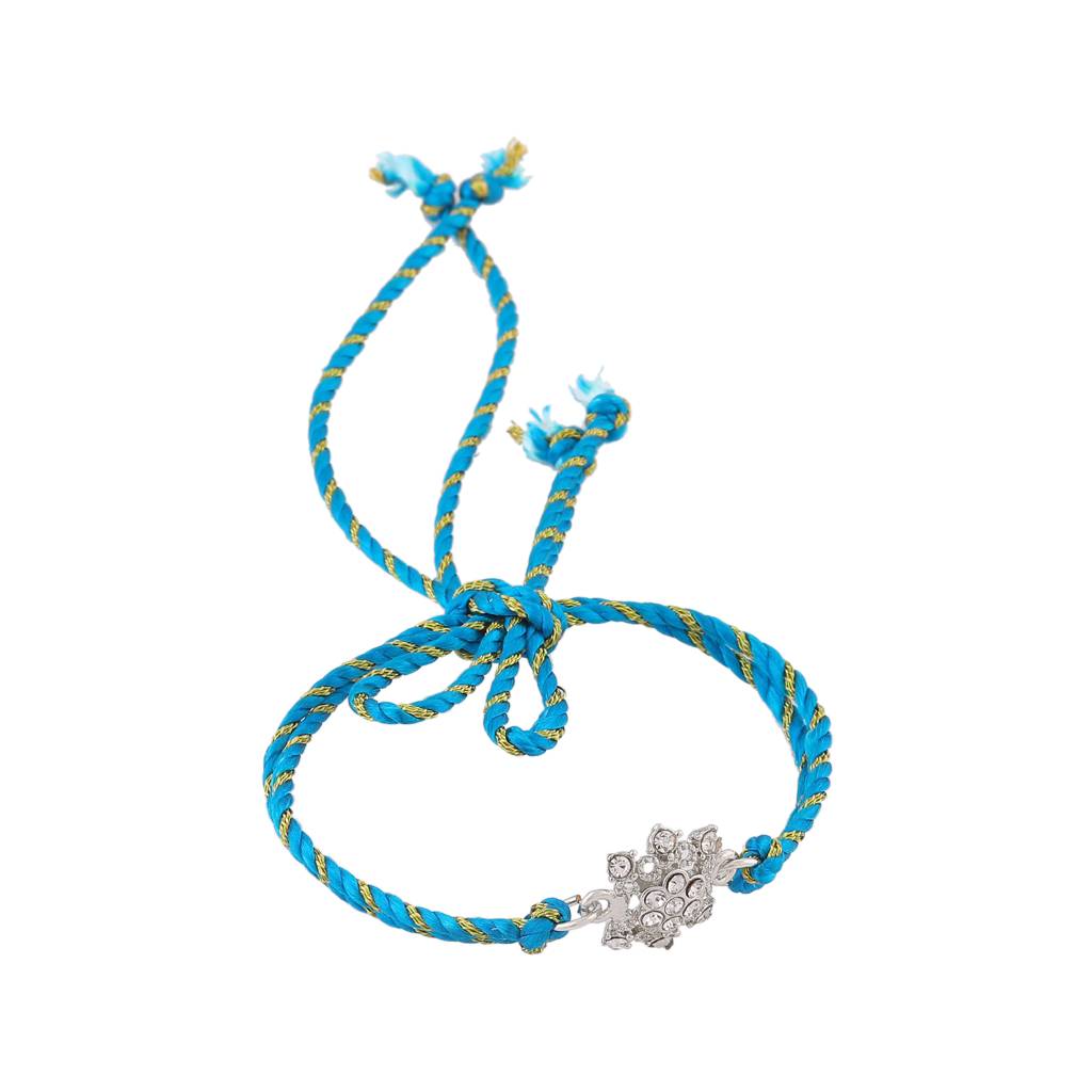 Estele Rhodium Plated Nakshi Style Rakhi With Austrian Crystals And ...