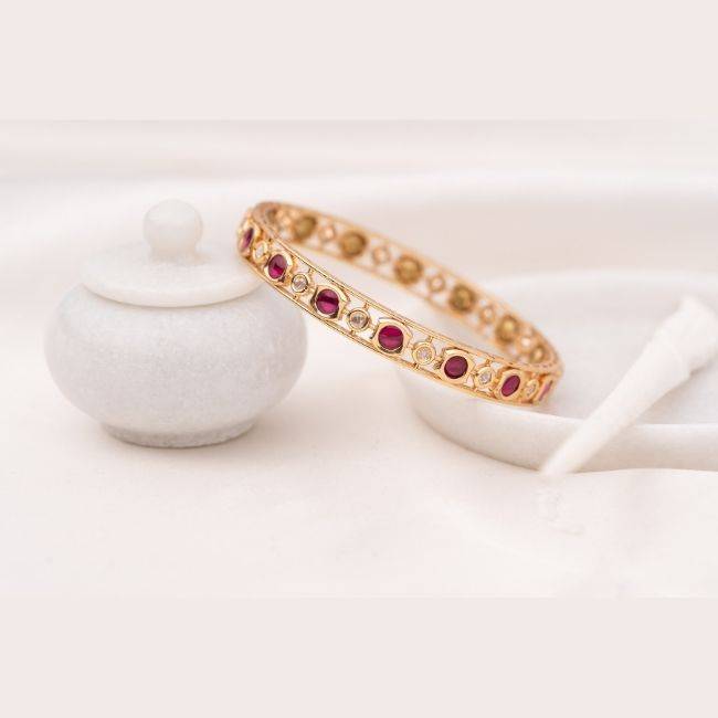 Adab Ruby Moissanite Bangle : PA-780