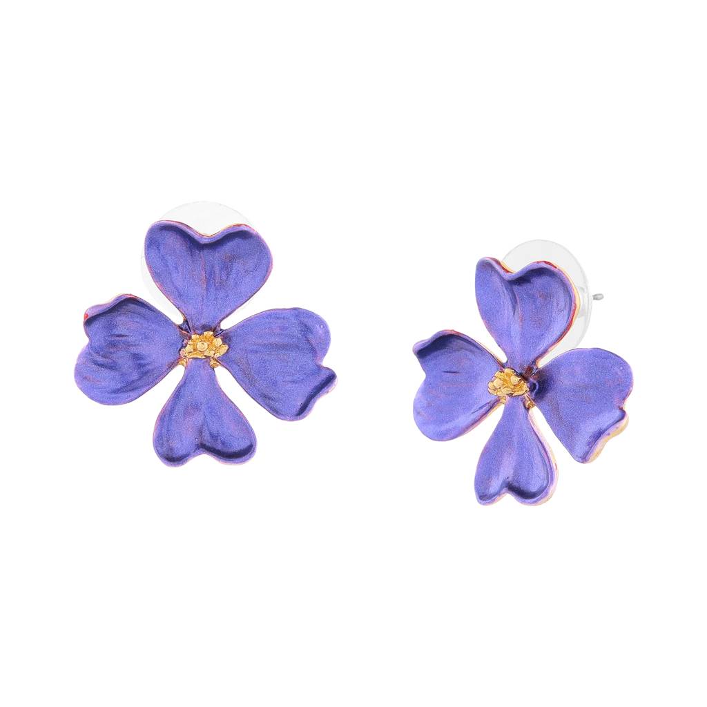 Estele Gold Plated Flower Designer Stud Earrings For Women : 5979-ERER