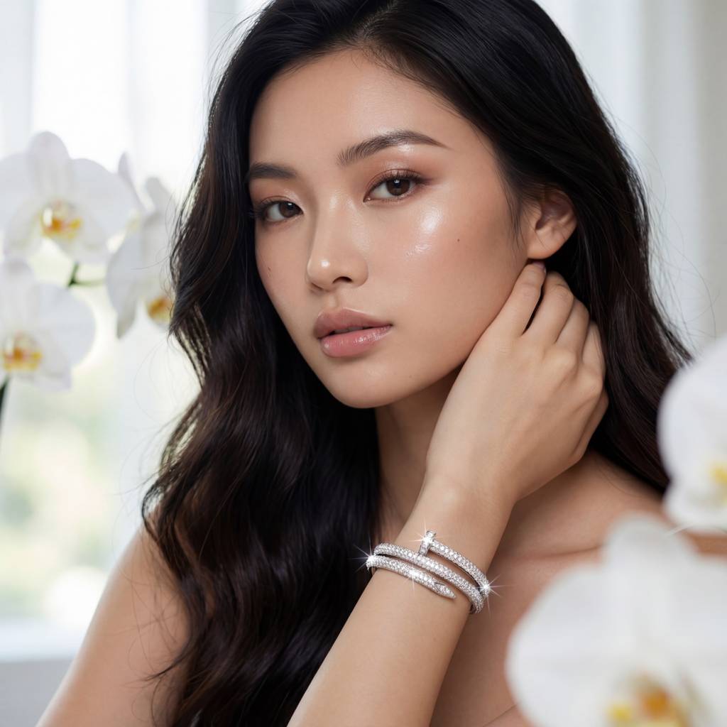 Korean Juste Un Clou Double-Wrap Diamond Bracelet : YUFSBR207