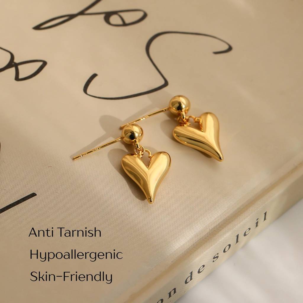 Small Heart Drop Earring : ER_SS_SmlHrt_gld