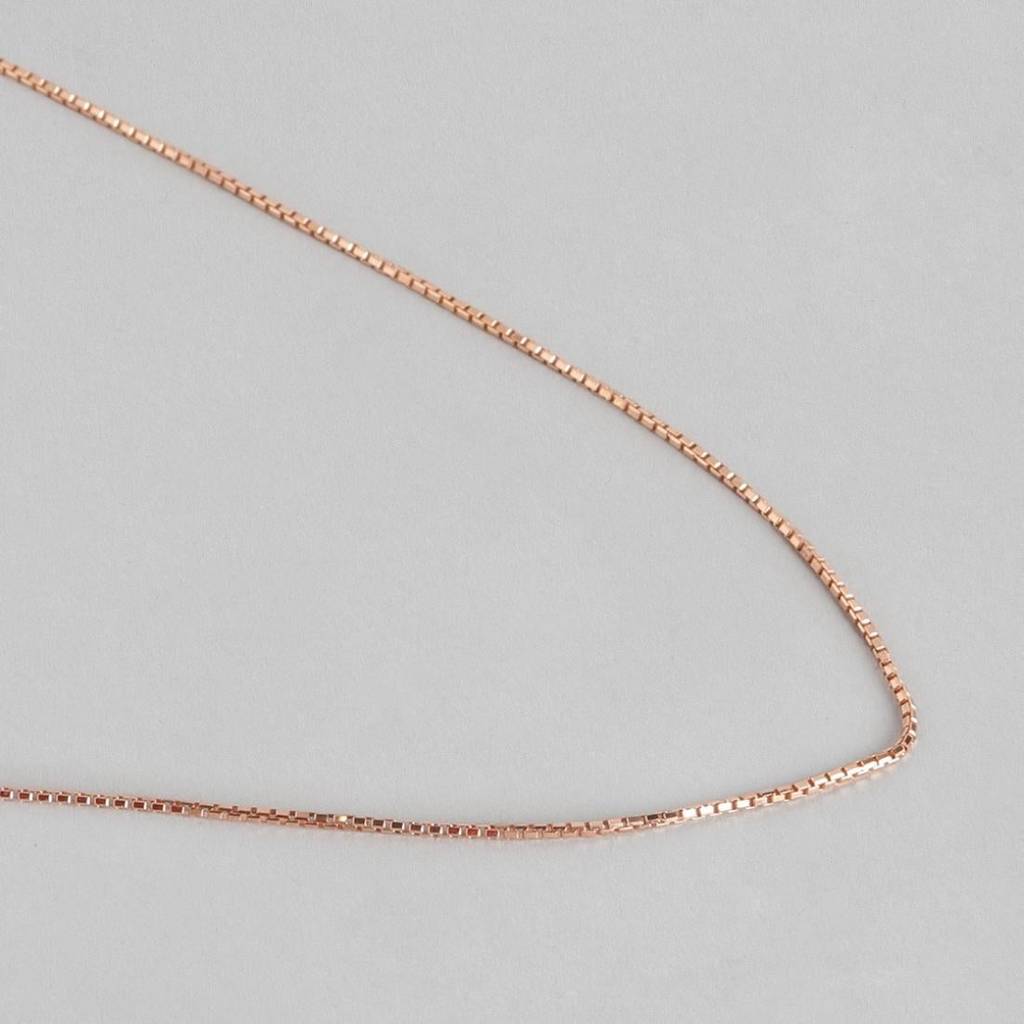 Simple 925 Silver Box Chain In Rose Gold : CH-10001