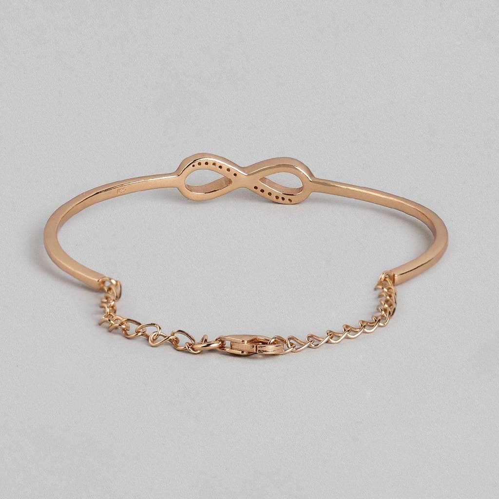 Infinite Radiance Rose Gold 925 Sterling Silver Adjustable Bracelet : BR-80256-RG