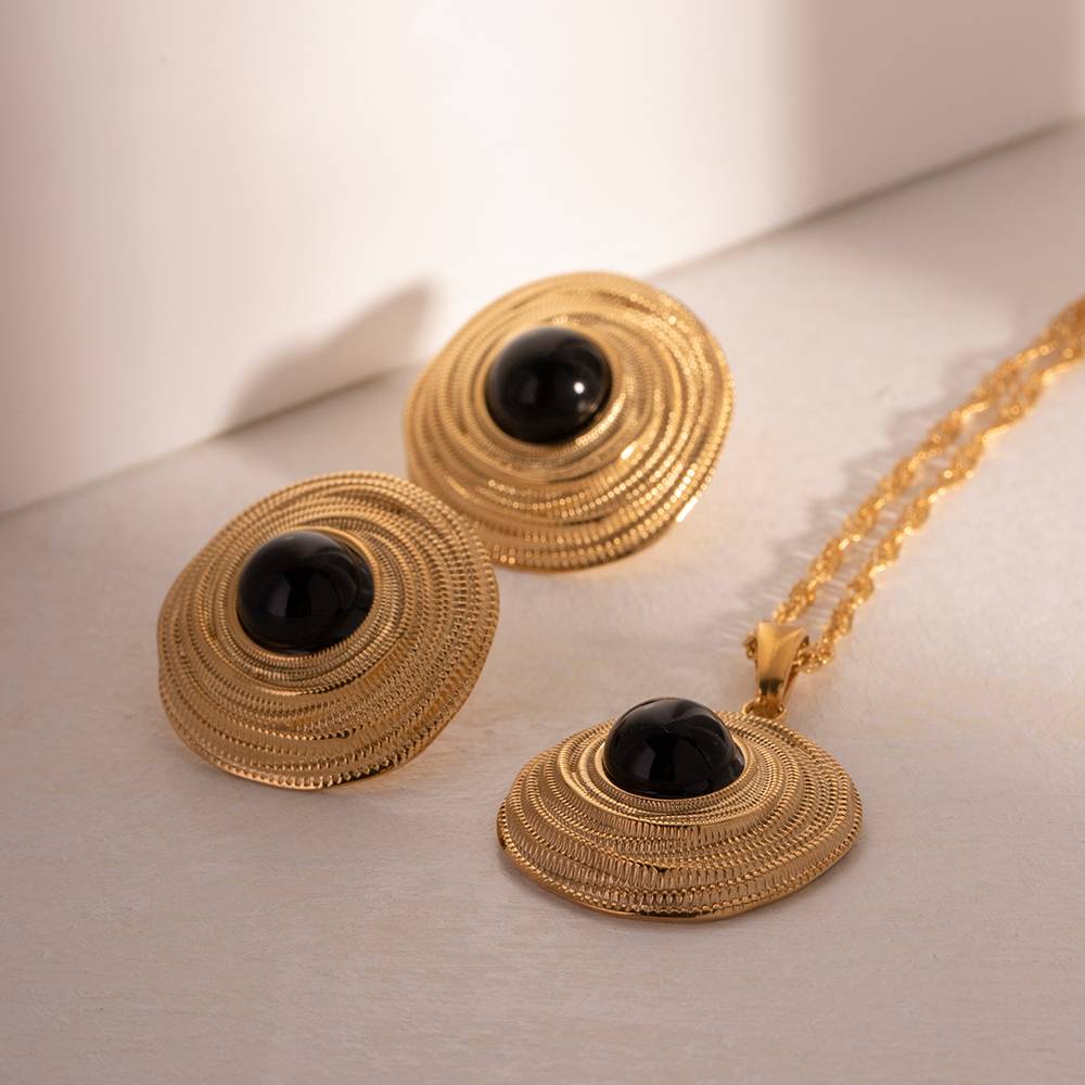Golden Twist Black Enamel Gold Tops : GoldenTwistBlackEnamelGoldTops-JD-ER-TG-24