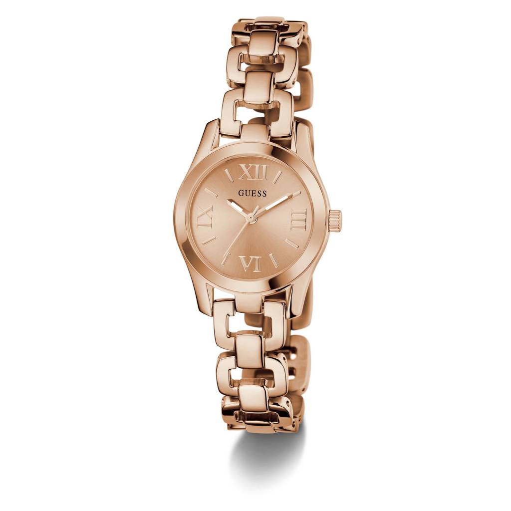 Guess Round 28Mm Rose Gold Dial Analog Women Watch - Gw0927L4 : GW0927L4