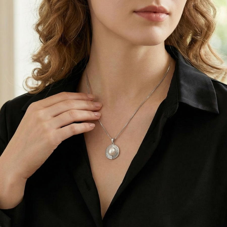 Modern Muse Necklace For Women | Contemporary Minimal Pendant Jewellery : 3177398583