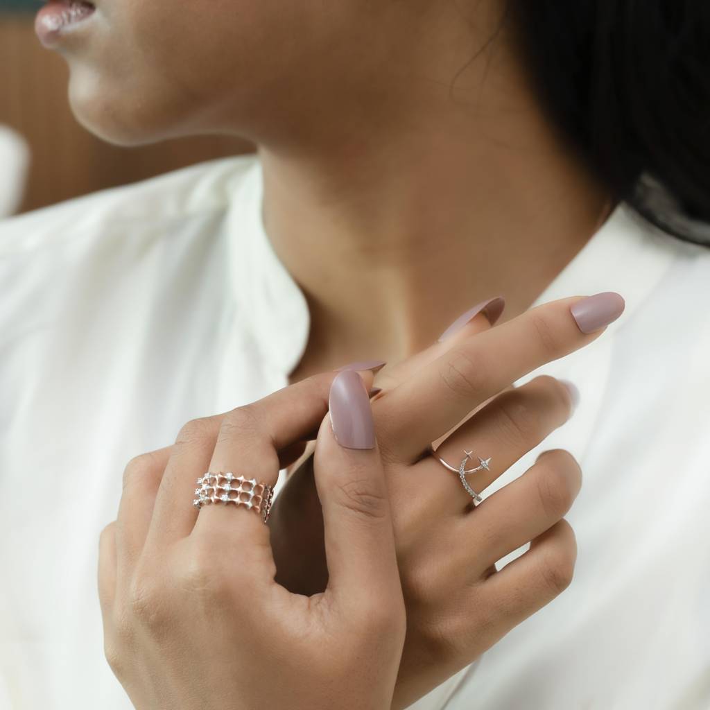 Cosmic Band - Lab Diamond Cocktail Ring : LLRG0137