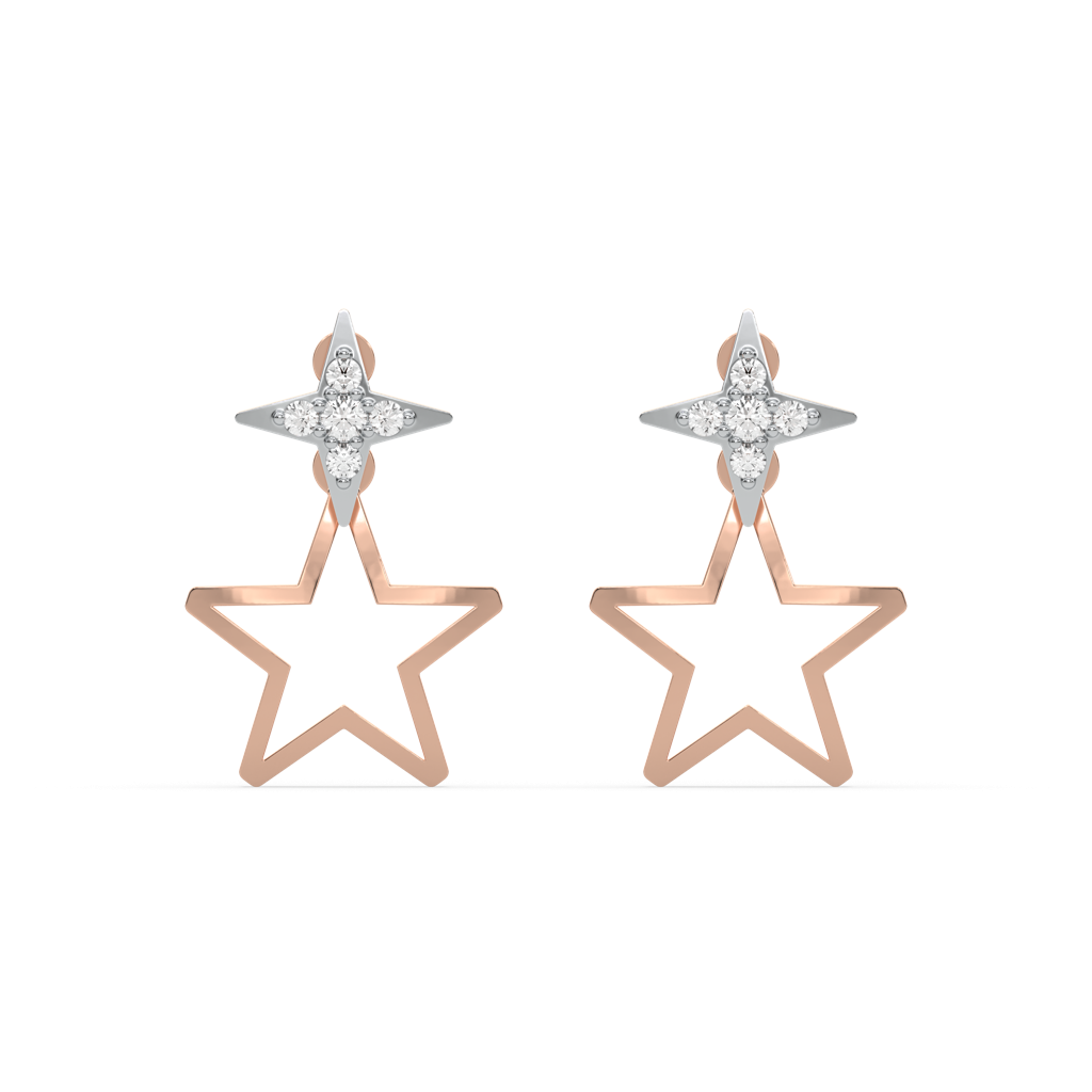 Galaxy Charm Ear Jacket - Lab Diamond Earrings : LLER0120