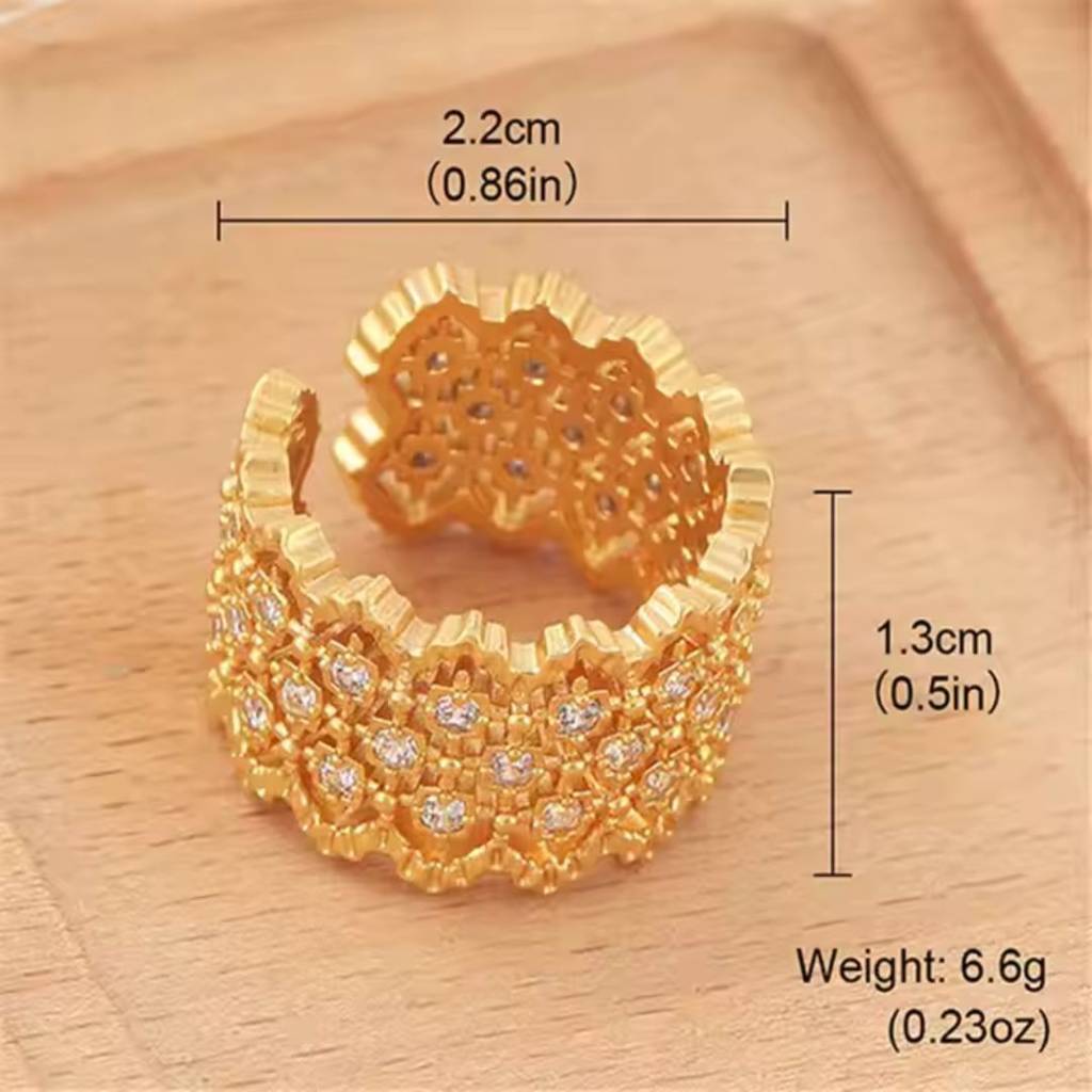 Amoré Lattice Adjustable Ring : C-736