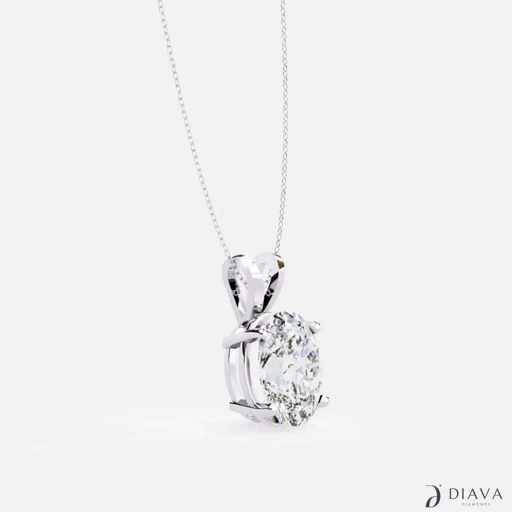 Classic Oval Solitaire Pendant : ClassicOvalSolitairePendant