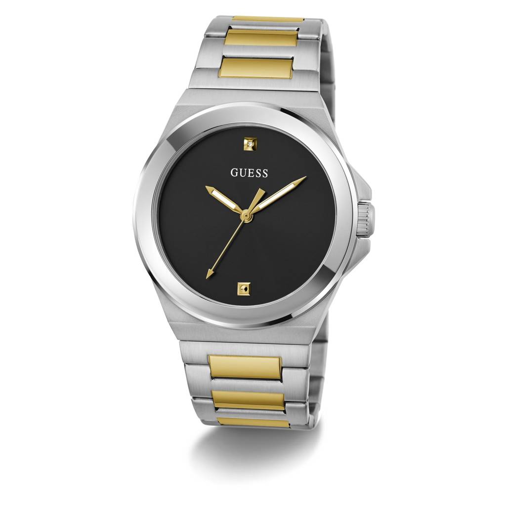 Guess Round 44Mm Black Dial Analog Men Watch - Gw0833G3 : GW0833G3