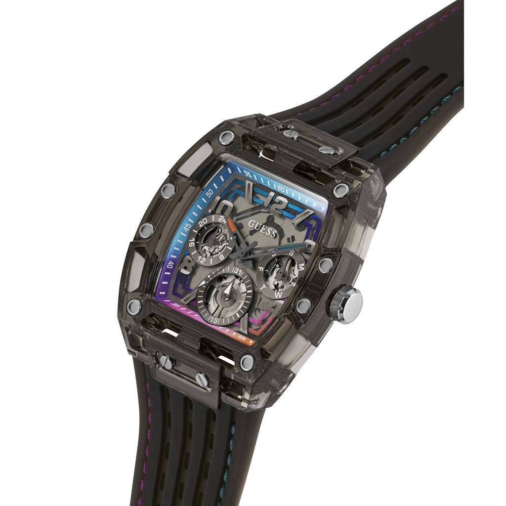 Guess Rectangle 42Mm Black Dial Analog Men Watch - Gw0499G14 | Guess ...