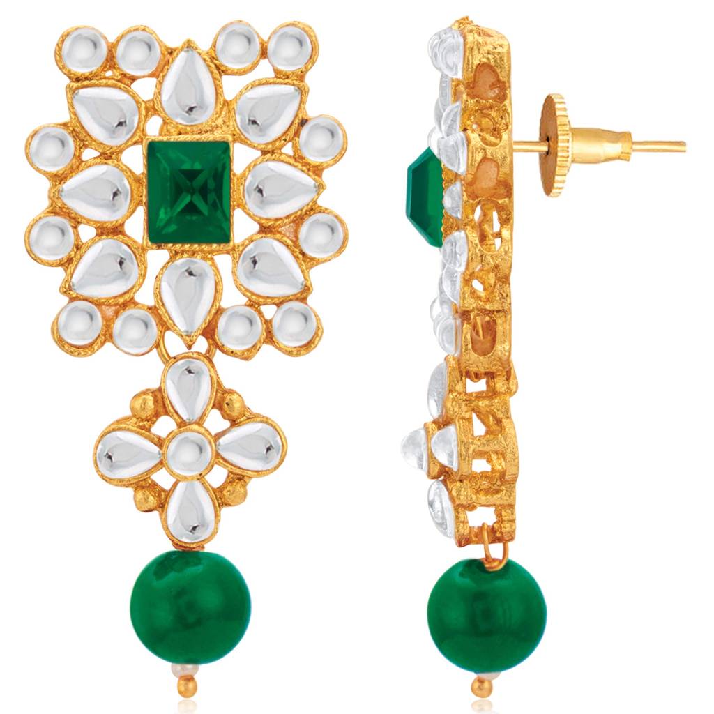 Peora Ethnic Indian Traditional Kundan Studded Necklace & Jewellery Set Gift For Women Girls : PF37N224G