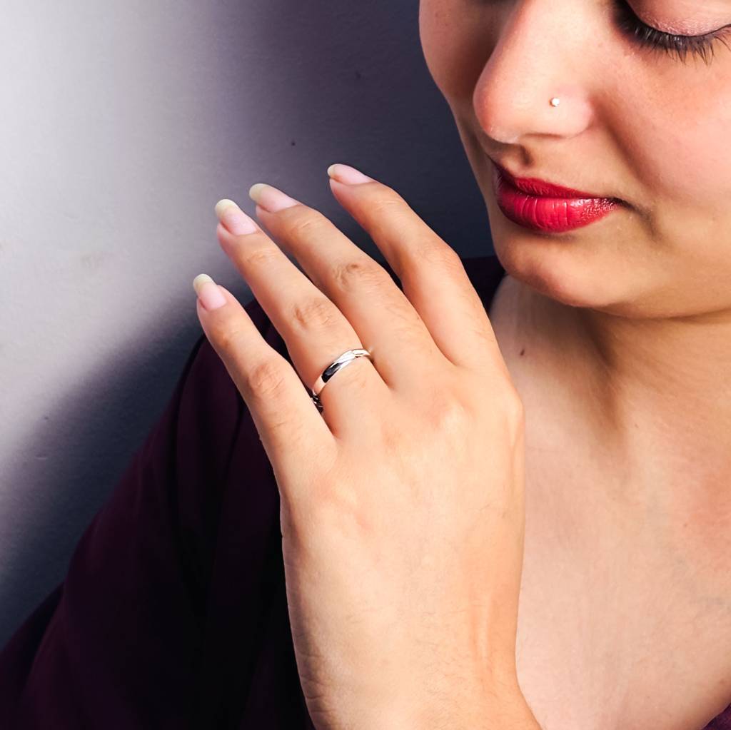 925 Silver Designer Ring |Band : IS-RG-PL-1127