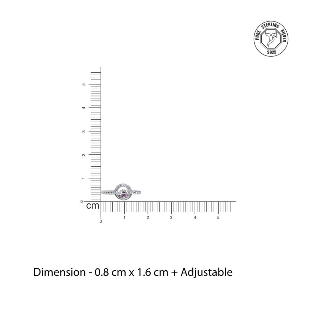 Sparkling Floral Silver Toe Rings : TRTOBJX0003