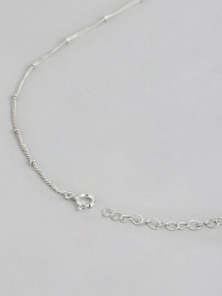 92.5 Silver Crimpson Kundan Lotus Necklace : U100SG006MY016