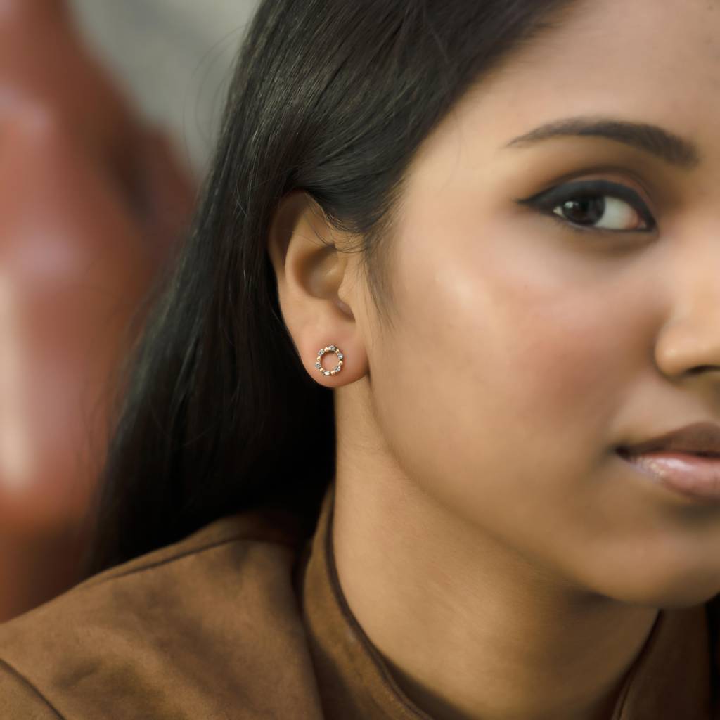 Eternal Orbit - Lab Diamond Stud Earrings : LLER0091