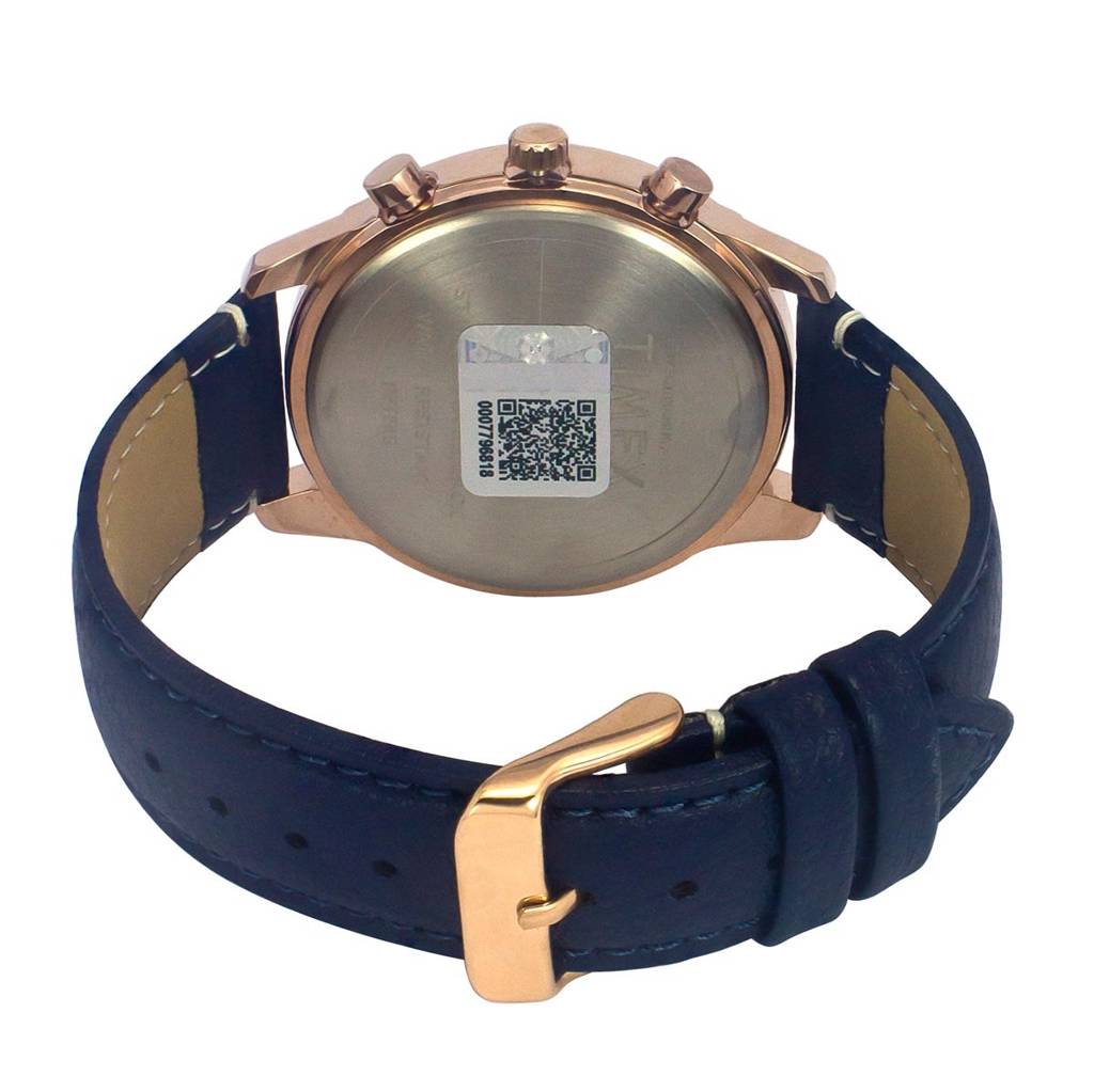 Timex Round 45Mm Blue Dial Analog Men Watch - Tweg185Smu07 : TWEG185SMU07