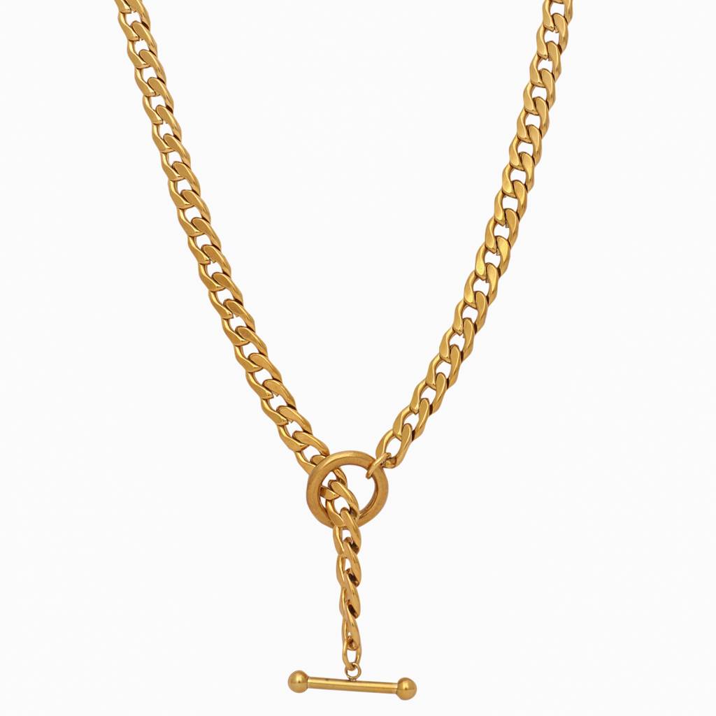 Gold Toggle Grace Anti Tarnish Chain : YI24A0243N