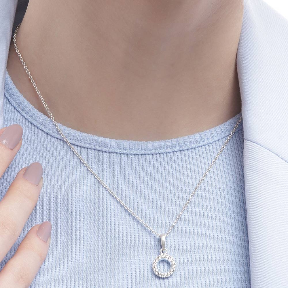 92.5 Silver Round Zircon Necklace : 92.5 Silver Round Zircon Necklace : 92.5 Silver Round Zircon Necklace : 92.5 Silver 