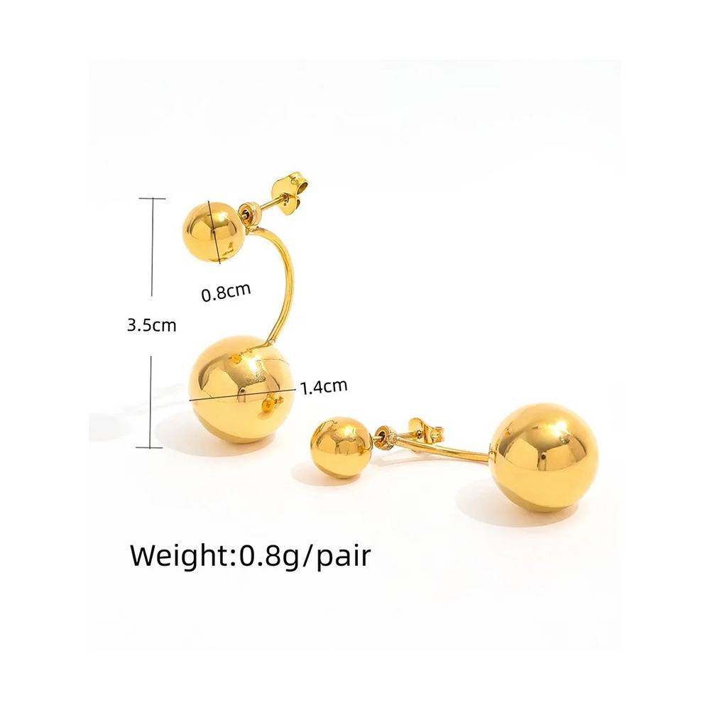 Golden Drop Earrings : 100679