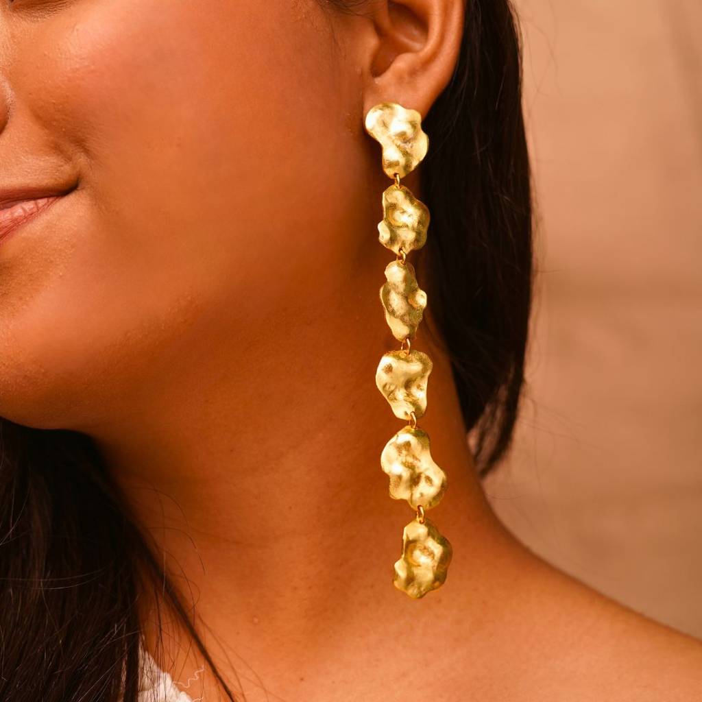 Ruffle Earrings : RuffleEarringNIH150ER79