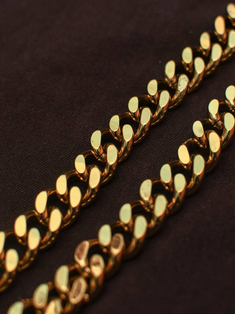 Chunky Gold Statement Chain 15Mm Â 18K Gold Plated Stainless Steel : MATC574GCC