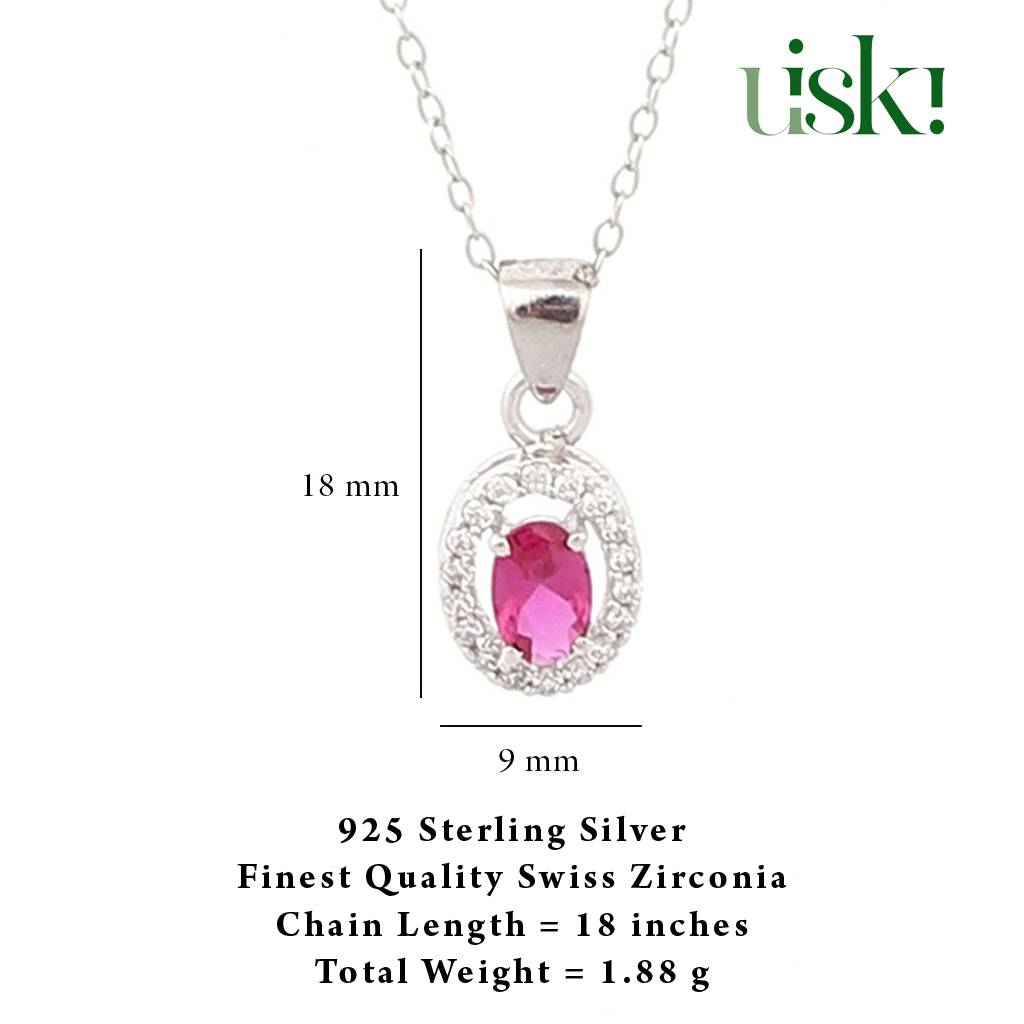 Iski Uski 925 Sterling Silver Kyle Ruby Pendant