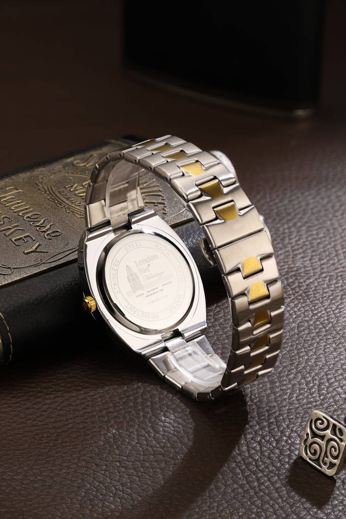 Camden Collection Analog Quartz Watch For Men With Round Dial, Retrograde Date Display, 24-Hour Day-Night Indica : LFM10021-11