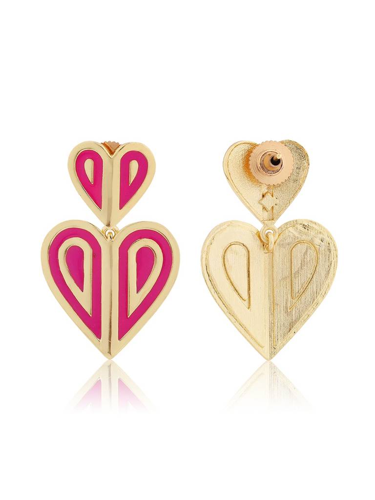 Valentine’S Day  Pop Heart Bold Earrings : 8905124574883