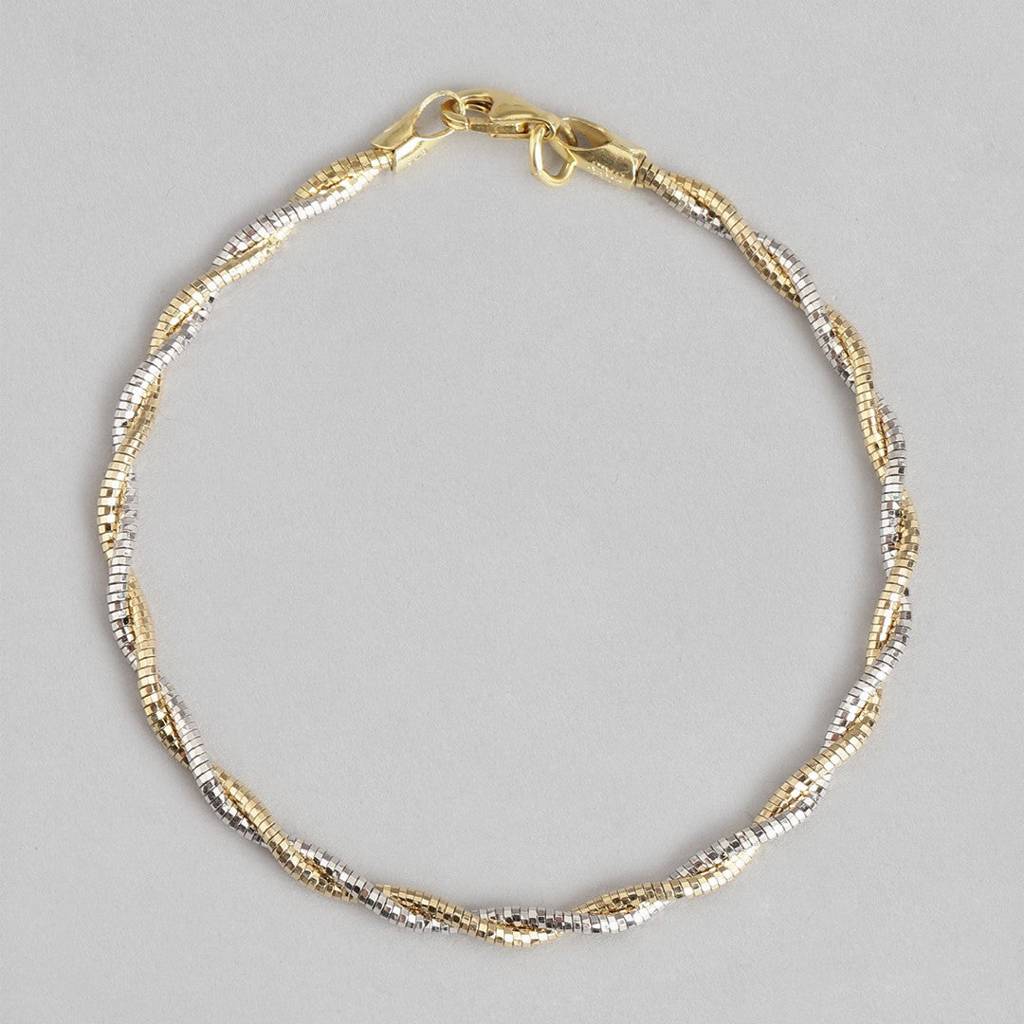 Radiant Harmony Dual Tone 925 Sterling Silver Bracelet : BR-80051