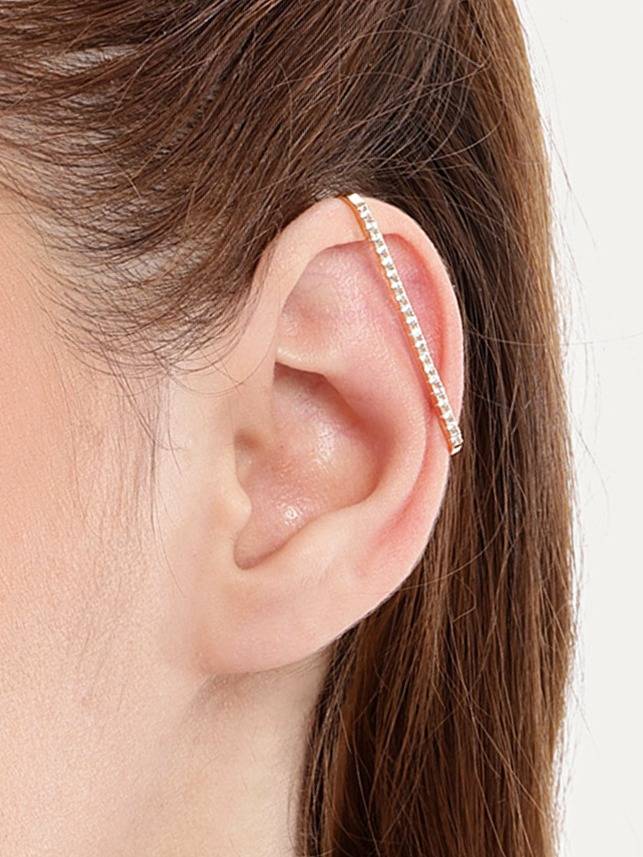 American Diamond Lustre Line Earcuff Earrings American Diamond