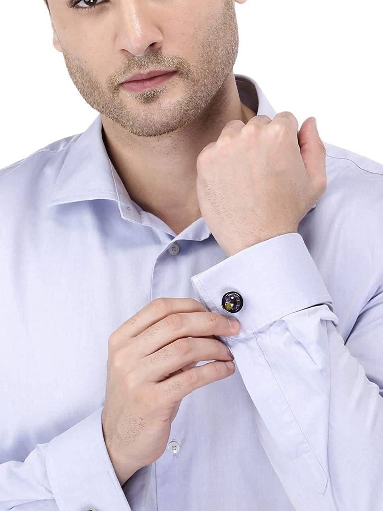 Really Spins Globe Earth Blue Formal Cuff Links Cufflinks Set Valentine Gifts For Men : PX9CL04