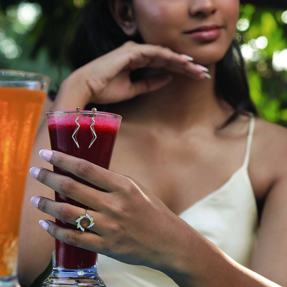Cocktail Swirl - Lab Diamond Ring : LLRG0142