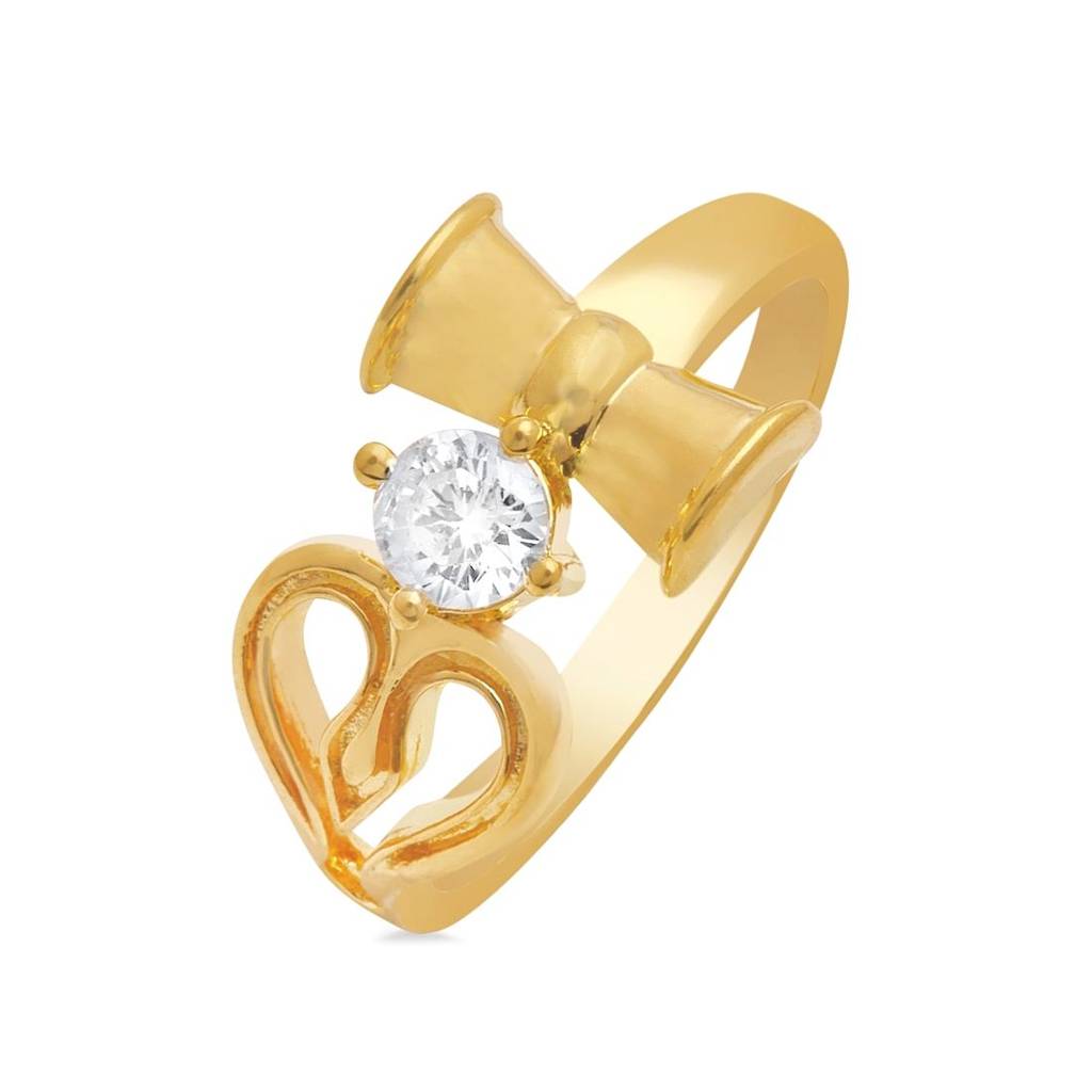 Divine Trishul 925 Sterling Silver Gold-Plated Ring (Onesize) : RNG-40363-G