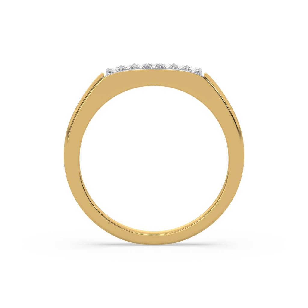 Lab Grown Diamond Ring In 18Kt Gold Vermeil : LLRG0096