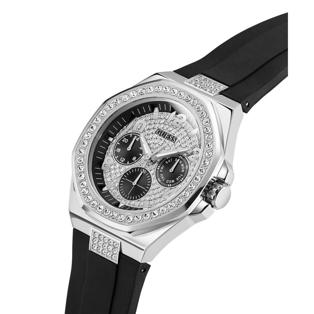 Guess Round 46Mm Black Dial Analog Men Watch - Gw1002G1 : GW1002G1