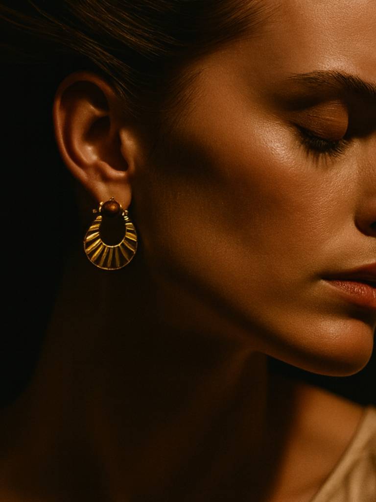 Gold Mia Hoops Â 18K Gold Plated 316L Stainless Steel | Everyday Anti-Tarnish Earrings : ATE633GMH