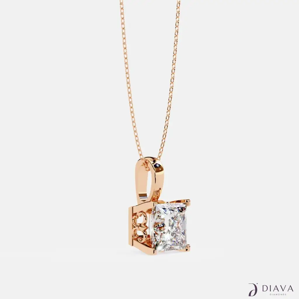 Classic Princess Solitaire Pendant : ClassicPrincessSolitairePendant