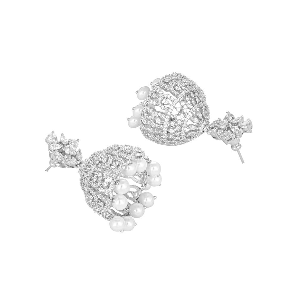 Radiant Pearl Anti Tarnish Jhumka : YI24A0280E